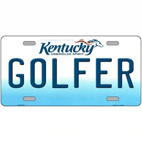 Golfer Kentucky Novelty Metal License Plate 24" x 12" (LLP)