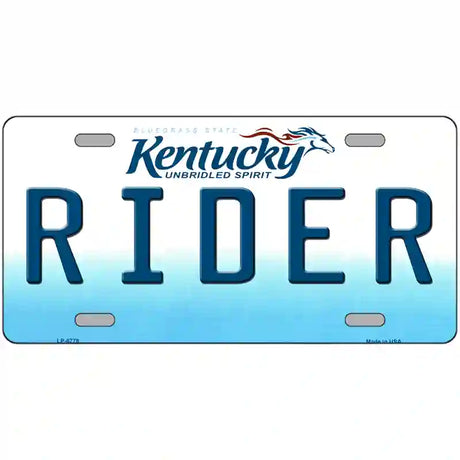 Rider Kentucky Novelty Metal License Plate 24" x 12" (LLP)