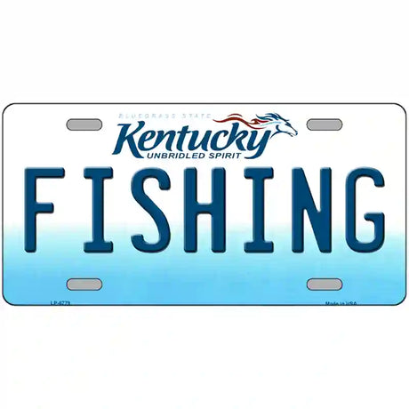 Fishing Kentucky Novelty Metal License Plate 24" x 12" (LLP)