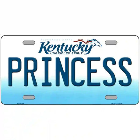 Princess Kentucky Novelty Metal License Plate 24" x 12" (LLP)