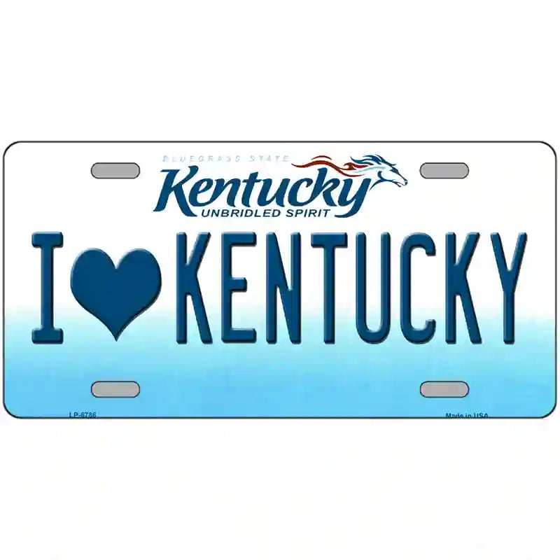 I Love Kentucky Novelty Metal License Plate 24" x 12" (LLP)