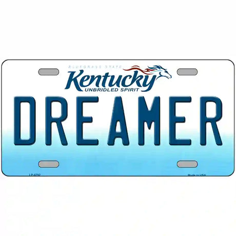 Dreamer Kentucky Novelty Metal License Plate 24" x 12" (LLP)