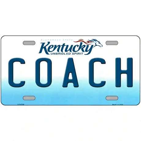 Coach Kentucky Novelty Metal License Plate 24" x 12" (LLP)