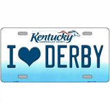 I Love Derby Kentucky Novelty Metal License Plate 24" x 12" (LLP)