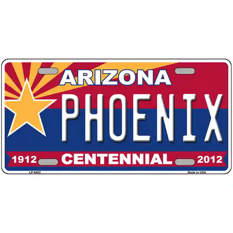 Arizona Centennial Phoenix Novelty Metal License Plate 24" x 12" (LLP)