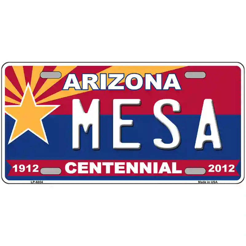 Arizona Centennial Mesa Novelty Metal License Plate 24" x 12" (LLP)