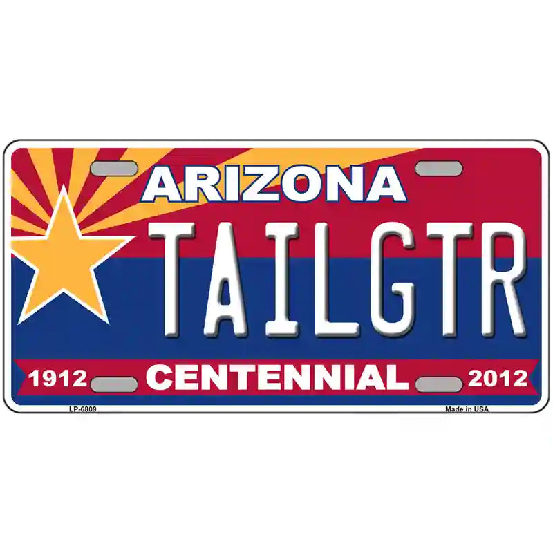 Arizona Centennial Tailgtr Novelty Metal License Plate 24" x 12" (LLP)