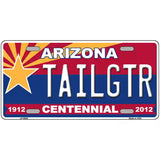 Arizona Centennial Tailgtr Novelty Metal License Plate 24" x 12" (LLP)