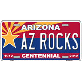 Arizona Centennial Az Rocks Novelty Metal License Plate 24" x 12" (LLP)