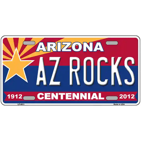 Arizona Centennial Az Rocks Novelty Metal License Plate 24" x 12" (LLP)