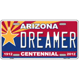 Arizona Centennial Dreamer Novelty Metal License Plate 24" x 12" (LLP)