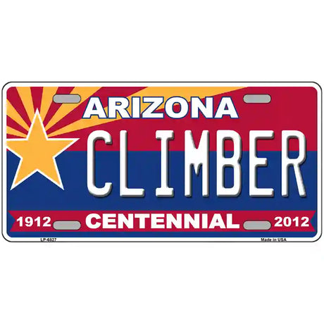 Arizona Centennial Climber Novelty Metal License Plate 24" x 12" (LLP)