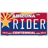 Arizona Centennial Rider Novelty Metal License Plate 24" x 12" (LLP)