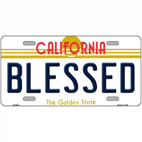 Blessed California Novelty Metal License Plate 24" x 12" (LLP)