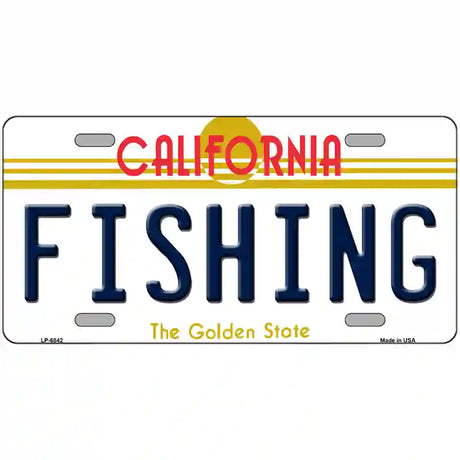 Fishing California Novelty Metal License Plate 24" x 12" (LLP)