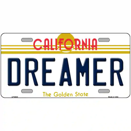 Dreamer California Novelty Metal License Plate 24" x 12" (LLP)