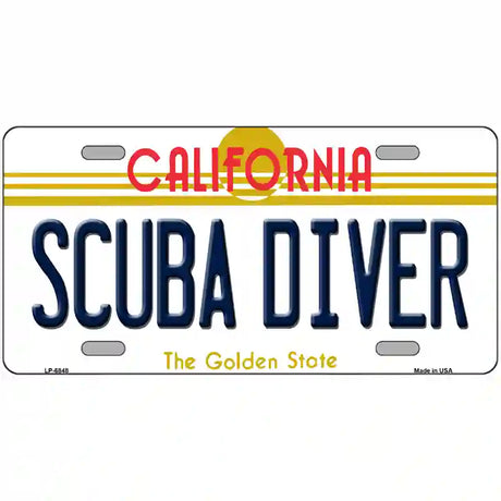 Scuba Diver California Novelty Metal License Plate 24" x 12" (LLP)