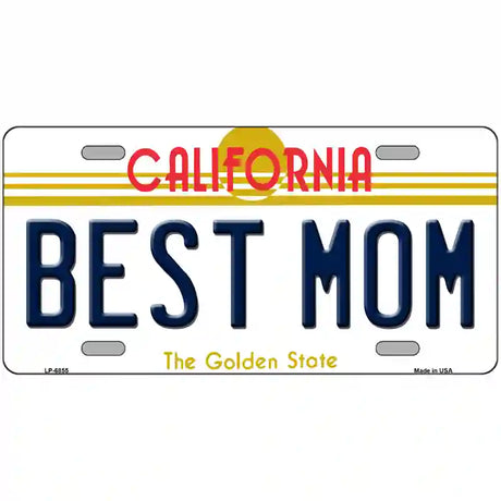 Best Mom California Novelty Metal License Plate 24" x 12" (LLP)