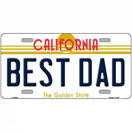 Best Dad California Novelty Metal License Plate 24" x 12" (LLP)