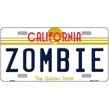 Zombie California Novelty Metal License Plate 24" x 12" (LLP)