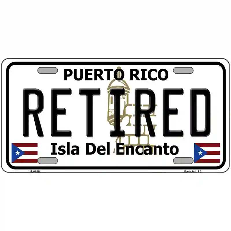 Retired Puerto Rico Metal Novelty License Plate 24" x 12" (LLP)