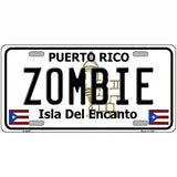 Zombie Puerto Rico Metal Novelty License Plate 24" x 12" (LLP)