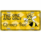 Queen Bee Yellow Metal Novelty License Plate 24" x 12" (LLP)