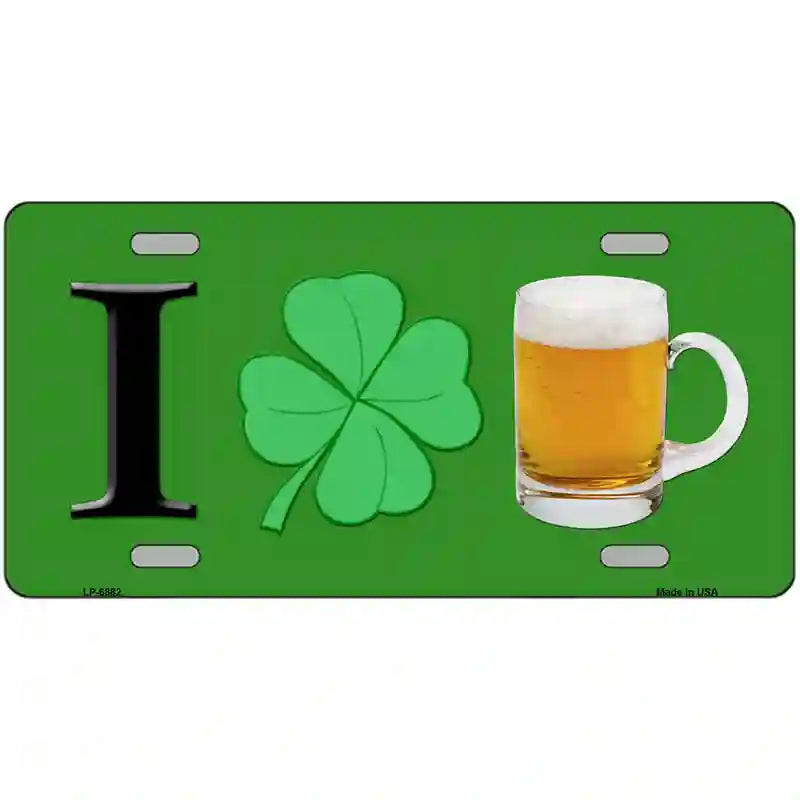 Shamrock Beer Metal Novelty License Plate 24" x 12" (LLP)