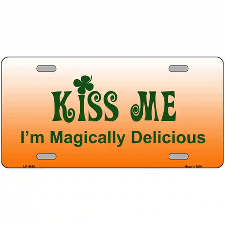 Kiss Me Metal Novelty License Plate 24" x 12" (LLP)