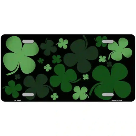 Clovers Metal Novelty License Plate 24" x 12" (LLP)