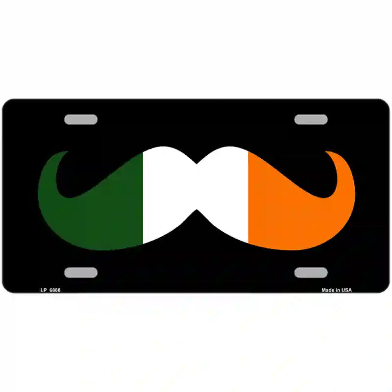 Irish Mustache Metal Novelty License Plate 24" x 12" (LLP)