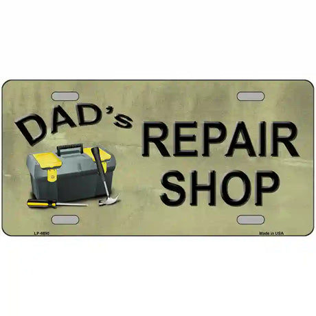 Dads Repair Shop Metal Novelty License Plate 24" x 12" (LLP)