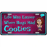 When Boys Had Cooties Novelty Metal License Plate 24" x 12" (LLP)