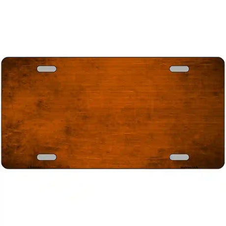 Orange Oil Rubbed Solid Metal Novelty License Plate 24" x 12" (LLP)