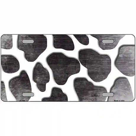 Black White Giraffe Oil Rubbed Metal Novelty License Plate 24" x 12" (LLP)