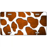 Orange White Giraffe Oil Rubbed Metal Novelty License Plate 24" x 12" (LLP)