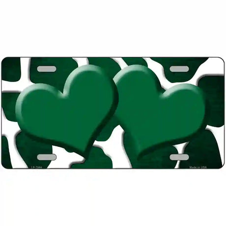 Green White Hearts Giraffe Oil Rubbed Metal Novelty License Plate 24" x 12" (LLP)