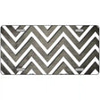 Tan White Chevron Oil Rubbed Metal Novelty License Plate 24" x 12" (LLP)