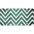 Mint White Chevron Oil Rubbed Metal Novelty License Plate 24" x 12" (LLP)