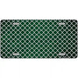 Green White Quatrefoil Oil Rubbed Metal Novelty License Plate 24" x 12" (LLP)