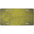 Yellow White Quatrefoil Oil Rubbed Metal Novelty License Plate 24" x 12" (LLP)