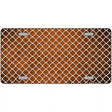 Orange White Quatrefoil Oil Rubbed Metal Novelty License Plate 24" x 12" (LLP)