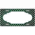 Green White Quatrefoil Scallop Oil Rubbed Metal Novelty License Plate 24" x 12" (LLP)