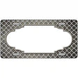 Tan White Quatrefoil Scallop Oil Rubbed Metal Novelty License Plate 24" x 12" (LLP)