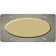 Gold White Small Chevron Oval Oil Rubbed Metal Novelty License Plate 24" x 12" (LLP)