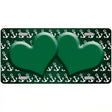 Green White Anchor Hearts Oil Rubbed Metal Novelty License Plate 24" x 12" (LLP)