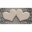 Tan White Anchor Hearts Oil Rubbed Metal Novelty License Plate 24" x 12" (LLP)