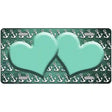 Mint White Anchor Hearts Oil Rubbed Metal Novelty License Plate 24" x 12" (LLP)