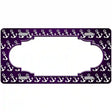 Purple White Anchor Scallop Oil Rubbed Metal Novelty License Plate 24" x 12" (LLP)