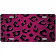 Pink Black Cheetah Oil Rubbed Metal Novelty License Plate 24" x 12" (LLP)